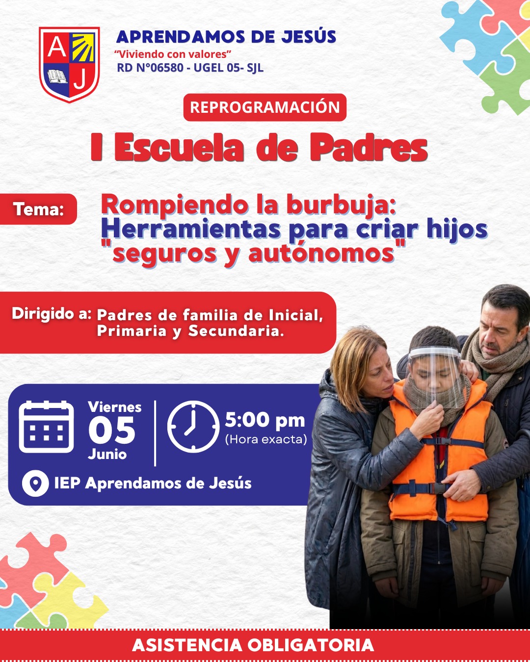 🚨𝗖𝗢𝗠𝗨𝗡𝗜𝗖𝗔𝗗𝗢 𝗜𝗠𝗣𝗢𝗥𝗧𝗔𝗡𝗧𝗘: 𝗥𝗘𝗣𝗥𝗢𝗚𝗥𝗔𝗠𝗔𝗖𝗜Ó𝗡 𝗘𝗦𝗖𝗨𝗘𝗟𝗔 𝗗𝗘 𝗣𝗔𝗗𝗥𝗘𝗦🚨